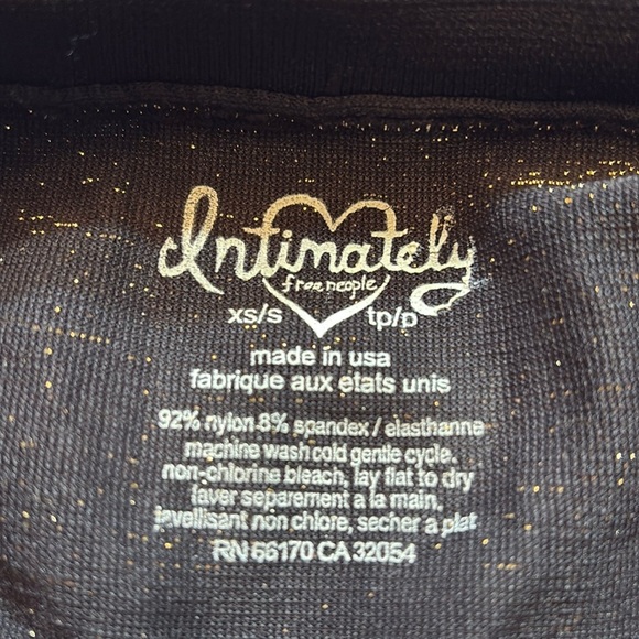 Intimately Free People Gold Metallic Black Bandeau sz XS/S - Picture 6 of 6